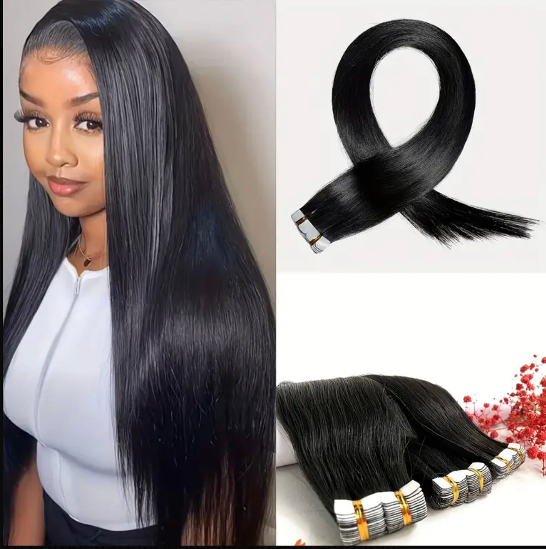 Silky Straight Tape Ins